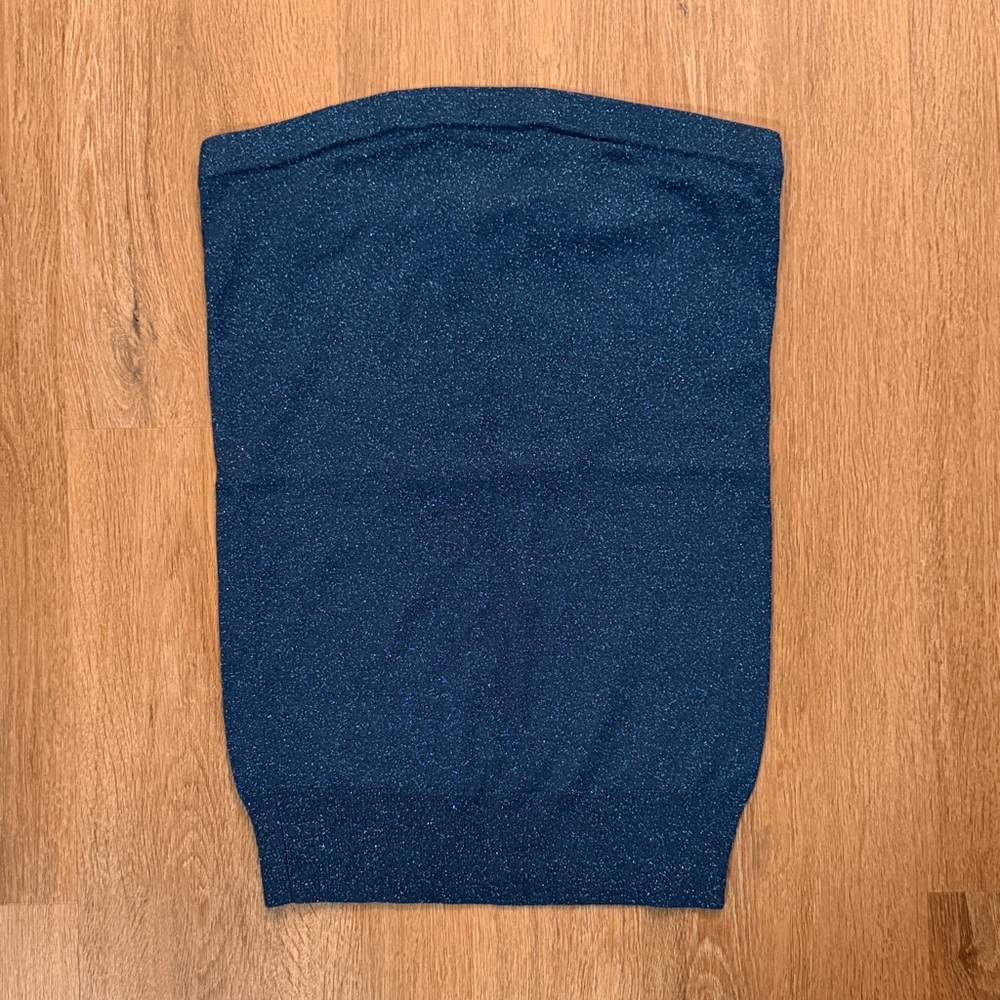 Express Shimmer Knit Tube Top